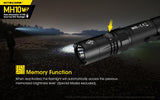 Nitecore Multitask Hybrid Series MH10 v2.0 1200 Lumens Dual-Fuel USB-C rechargeable LED flashlight with 21700 Rechargeable (NL2140) 4000mAh Li-ion Battery