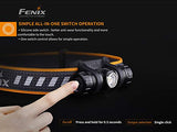 Fenix HM23 240 Lumen LED Headlamp for camping/hiking kids/children with EdisonBright battery carry case