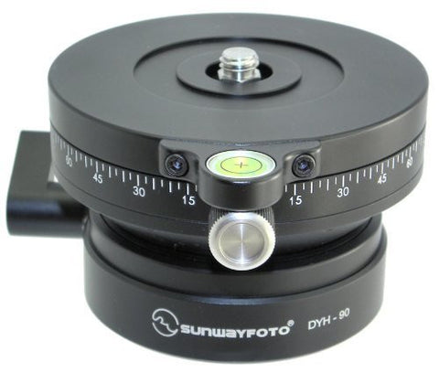 SUNWAYFOTO DYH-90R DYH90R 90mm Panning Leveling Base with with Fluid Rotation for Tripod Sunway