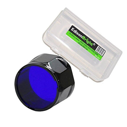 Fenix Filter Adapter, Blue AOF-S-BLUE with EdisonBright BBX3 Battery Case for UC40, PD35, PD12, UC35