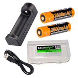 Fenix HP25R 1000 Lumen USB rechargeable CREE LED Headlamp, 2 X Fenix 18650 rechargeable Li-ion batteries,ARE-X1 charger with EdisonBright BBX3 battery carry case bundle