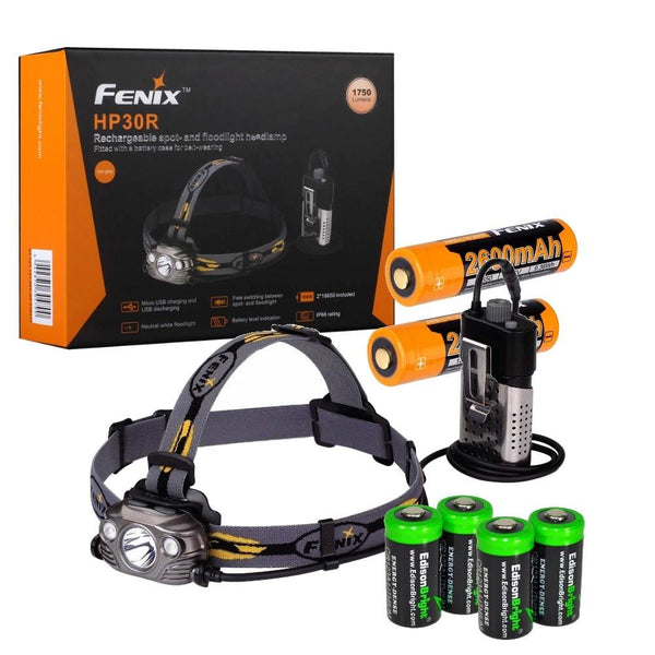 Fenix HP30R 1750 Lumen CREE LED Headlamp (Black color body