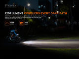 Fenix BC21R v3.0 1200 Lumen LED USB Rechargeable Light Weight Bike Bicycle Light, Rechargeable Battery with EdisonBright Battery Carrying case Bundle