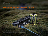 Fenix LD22 V2 800 Lumen Slim LED Tactical Flashlight, Rechargeable Battery, 2 X AA Batteries with EdisonBright Charging Adapter