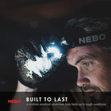 NEBO Tools Transcend 1000 Lumen USB rechargeable Headlamp with battery and EdisonBright in-car charging adapter bundle