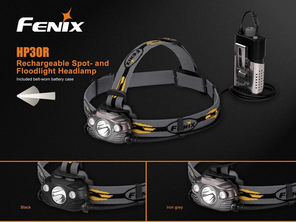 Fenix HP30R 1750 Lumen CREE LED Headlamp (Black color body) 2 X