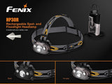 Fenix HP30R 1750 Lumen CREE LED Headlamp (Black color body) 2 X Fenix Li-ion rechargeable batteries and Four EdisonBright CR123A Lithium batteries bundle