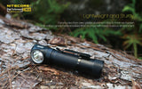 Nitecore HC33 1800 Lumens CREE XHP35 LED dual-form compact headlamp bundled with EdisonBright battery carry case