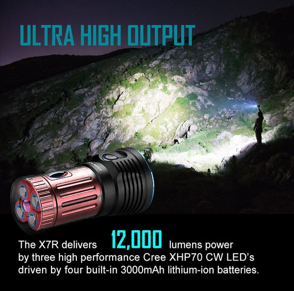 Olight X7R Marauder USB TYPE-C rechargeable 12,000 Lumen LED