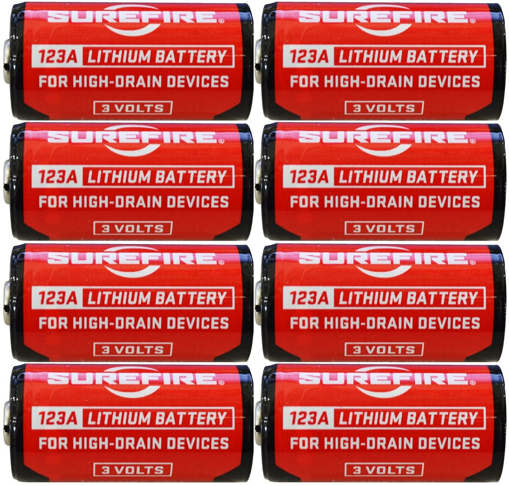 Surefire SF123A 123A 3-Volt Lithium Batteries 8 Pack