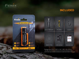 Fenix E12 V2 160 Lumen LED flashlight with EdisonBright AA alkaline battery bundle