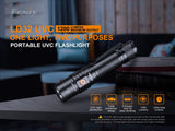 Fenix LD32 UVC 1200 Lumen USB Rechargeable LED Flashlight with Built in UV-C Light Bundle with EdisonBright Battery Carrying case