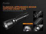 Fenix TK22 V2 1600 Lumens LED high powered long throw flashlight, traffic wand attachment with EdisonBright battery carry case bundle