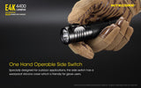 Nitecore E4K 4400 Lumen high powered Flashlight with 5000mAh rechargeable Battery and EdisonBright USB power adapter bundle