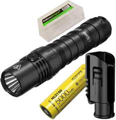 Nitecore MH12S 1800 Lumen USB-C Rechargeable LED Tactical Flashlight, Tactical belt holster & 5000mAh  21700 rechargeable battery