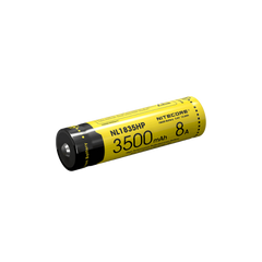 Nitecore NL1835HP 18650 3500mAh 3.6v 8A 12.6Wh High Performance Protected rechargeable Lithium Ion (Li-ion) Button Top Battery