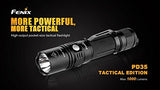 Fenix PD35 1000 Lumen CREE XP-L LED Compact Tactical Flashlight Bundle with EdisonBright 18650 2600mAh Li-ion Rechargeable Batteries and Charger