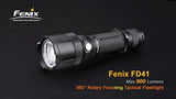 EdisonBright Fenix FD41 CREE LED 900 Lumen Tactical Flashlight, Fenix ALG-01 Picatinny/Weaver Weapon Rail Mount and Two CR123A Lithium Batteries Bundle