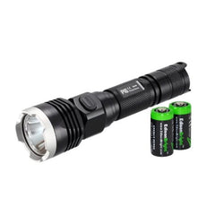 NITECORE P16 960 Lumens high intensity CREE XM-L2 LED ultra long throw tactical flashlight with 2 X EdisonBright CR123A Lithium Batteries Bundle