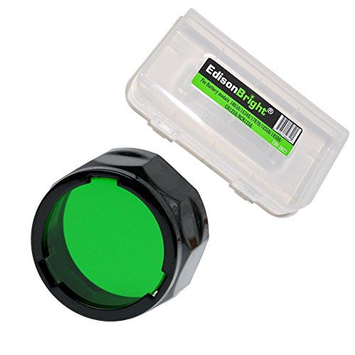 Fenix Filter Adapter, Green AOF-S-GREEN with EdisonBright BBX3 Battery Case for PD35, PD12, UC35