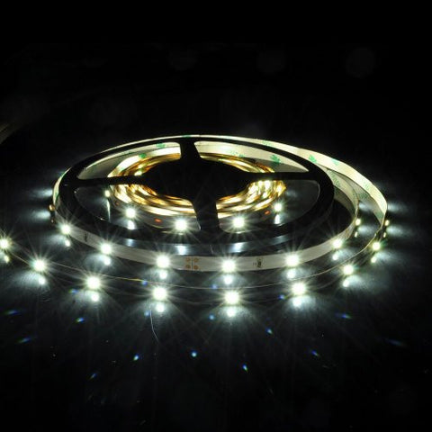 Flexible WHITE LED Strip 16.4ft 150 LED SMD 12V , 5m Ribbon Roll, 3528 W EdisonBright Brand.