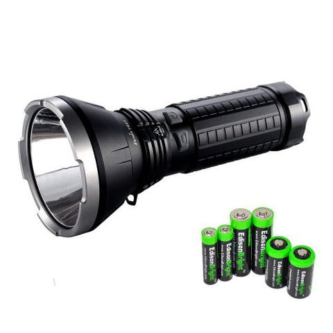 FENIX TK61-L2 U2 1000 Lumen LED Flashlight / Searchlight with EdisonBright Battery Sampler Pack