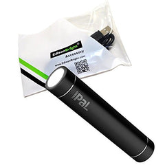 NEBO PaL 6227 rechargeable powerbank/LED flashlight (Black Body) with EdisonBright brand USB/micro USB cable