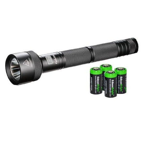 Fenix E50 780 Lumens Cree LED adjustable battery tube Flashlight with 4 X EdisonBright CR123A Batteries