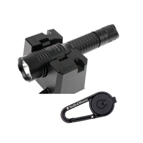 FENIX RC10 Rechargeable 380 Lumen LED Flashlight with Car / Home charger and Smith & Wesson LED CaraBeamer Clip Light