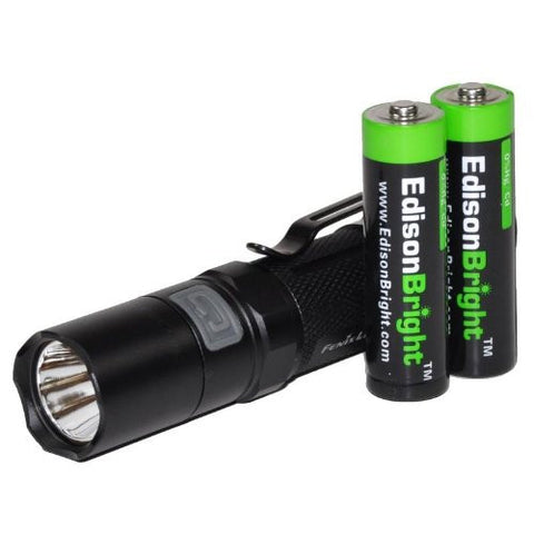 Fenix LD12 G2 125 Lumen LED Tactical Flashlight with Two EdisonBright AA batteries