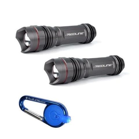 NEBO Redline SE 5615 250 Lumen LED Flashlight 2 Pack with Smith & Wesson LED Clip Light