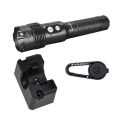 FENIX RC15 Rechargeable 860 Lumen Cree XM-L U2 LED Flashlight with Car / Home charger and Smith & Wesson CaraBeamer LED Clip Light.