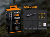 Fenix LD42 AA Battery Powered 1000 Lumen Rotary Controller LED Flashlight w/Four X EdisonBright AA Batteries Bundle