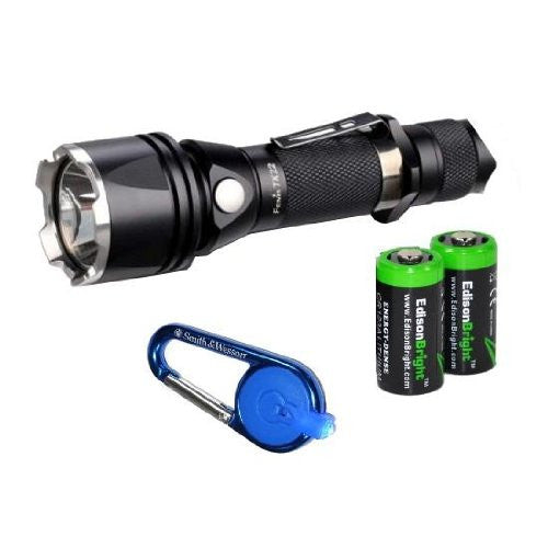 Fenix TK22 L2 CREE XM-L2(U2) LED 680 Lumens lossless orange-peel reflector Flashlight, Smith & Wesson Carabeamer LED clip light with 2X EdisonBright CR123A Batteries