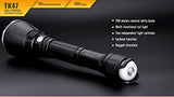 Fenix TK47 1300 Lumen 2300 feet beam dual-porpose LED Flashlight with 4 X EdisonBright CR123A Lithium batteries, Holster & Lanyard bundle