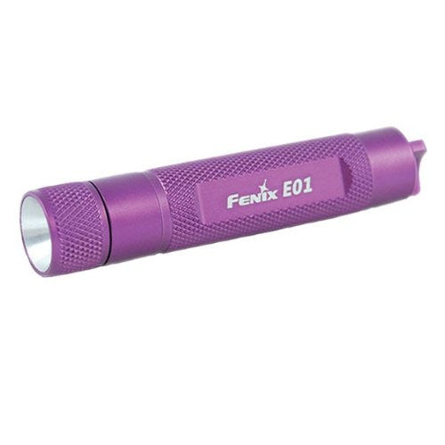 Fenix E01 10 Lumens EDC Purple Keyring LED Flashlight