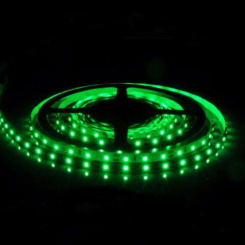 Flexible GREEN LED Strip 16.4ft 300 LED SMD 12V , 5m Ribbon Roll, 3528 G EdisonBright Brand.