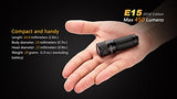 Fenix E15 450 Lumen CREE LED EDC Flashlight, Fenix ARB-L16-700U USB rechargeable battery and EdisonBright CR123A Lithium Battery bundle