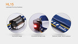 EdisonBright Fenix HL15 200 Lumen light weight CREE LED running Headlamp (Blue color body) with 2 X AAA alkaline battery bundle