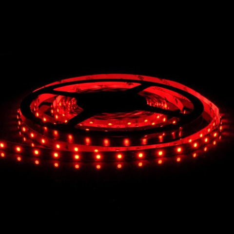 Flexible RED LED Strip 16.4ft 300 LED SMD 12V , 5m Ribbon Roll, 3528 R EdisonBright Brand.