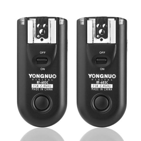 Yongnuo RF-603 C1 2.4GHz Wireless Flash Trigger/Wireless Shutter Release Tranceiver Kit for Canon Rebel 300D/350D/400D/450D/500D/550D/1000D Series