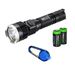 NITECORE P16 960 Lumens high intensity CREE XM-L2 LED ultra long throw tactical flashlight with Smith & Wesson LED CaraBeamer Clip Light and 2 X EdisonBright CR123A Lithium Batteries Bundle