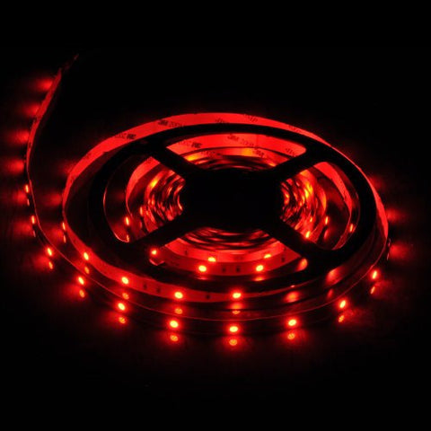 Flexible RED LED Strip 16.4ft 150 LED SMD 12V , 5m Ribbon Roll, 5050 R EdisonBright Brand.