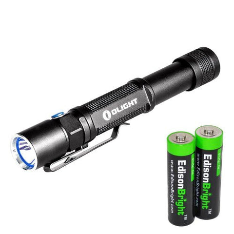 Olight ST25 550 Lumen Cree XM-L2 LED Tactical Flashlight with Two EdisonBright AA batteries