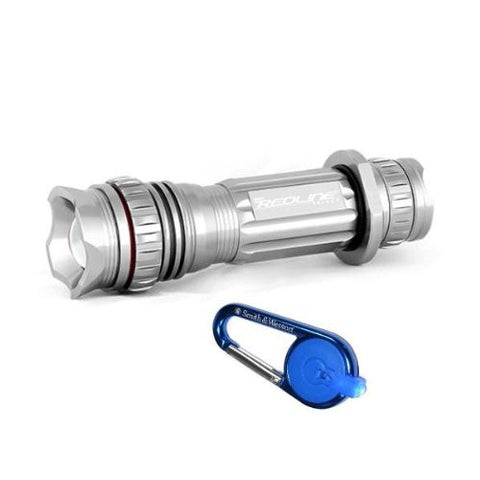 NEBO Redline Select 5955 Titanium 310 Lumen LED Tactical Flashlight with Smith & Wesson LED Clip Light