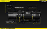 EdisonBright NITECORE EC22 1000 Lumens CREE LED rotary control variable brightness flashlight 2X CR123A Lithium Batteries bundle