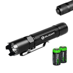 Olight M18 Striker Cree XM-L2 800 Lumens tactical LED Flashlight with two EdisonBright CR123A Lithium Batteries