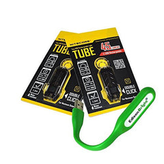 Nitecore TUBE black 2 pack of 45 lumen USB rechargeable keychain light with EdisonBright USB powered flexible reading light bundle