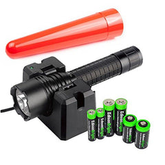 FENIX RC20 Rechargeable 1000 Lumen Cree LED Flashlight with AOT-L traffic wand, cradle, holster, AC charger, ARB-L1 2600mAh battery and EdisonBright Battery sampler pack.(CR123A/AA/AAA)bundle