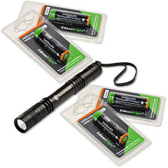 4 Pack EdisonBright EBR34 3400mAh Protected 18650 Rechargeable Li-ion Batteries with Smith & Wesson PathMarker LED Flashlight.- Designed for TM26 TM15 TM11 SRT7 SRT6 P25 EC25 TK75 PD35 PD32 TK22 LD50 LD60 i4 P12 HL55 HC90 S30R and other High Drain Devices